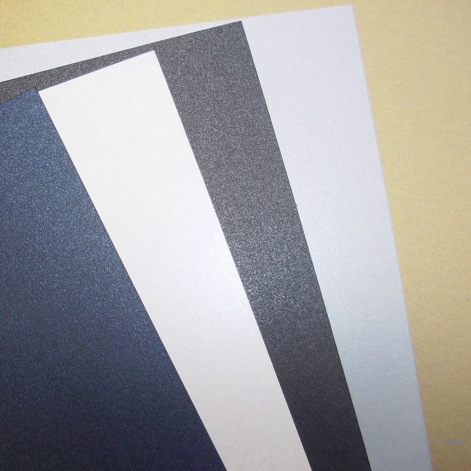 50 x A4 Silver Double Sided Pearl, Pearlescent, Pearlised Card Stock, 240gsm - Stella Crafts