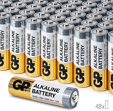GP - Pilas alcalinas AA de Alto Rendimiento de 1,5 V (Caja de 48): Amazon.es: Electrónica