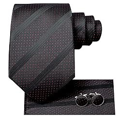 Hi-Tie 3 Pcs Gift Box Mens Tie Set Necktie with