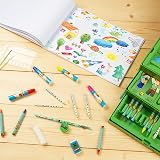 Minecraft Art Supplies Set with Pencils Crayons Markers Watercolors Travel Case view 3