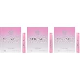 3 Versace Bright Crystal Eau De Toilette Spray Sample Travel Vials .03 oz / 1 ml Each Womens (Lot of 3) NEW