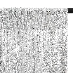 Eternal Beauty Silver Sequin Backdrop, 6x6 Ft