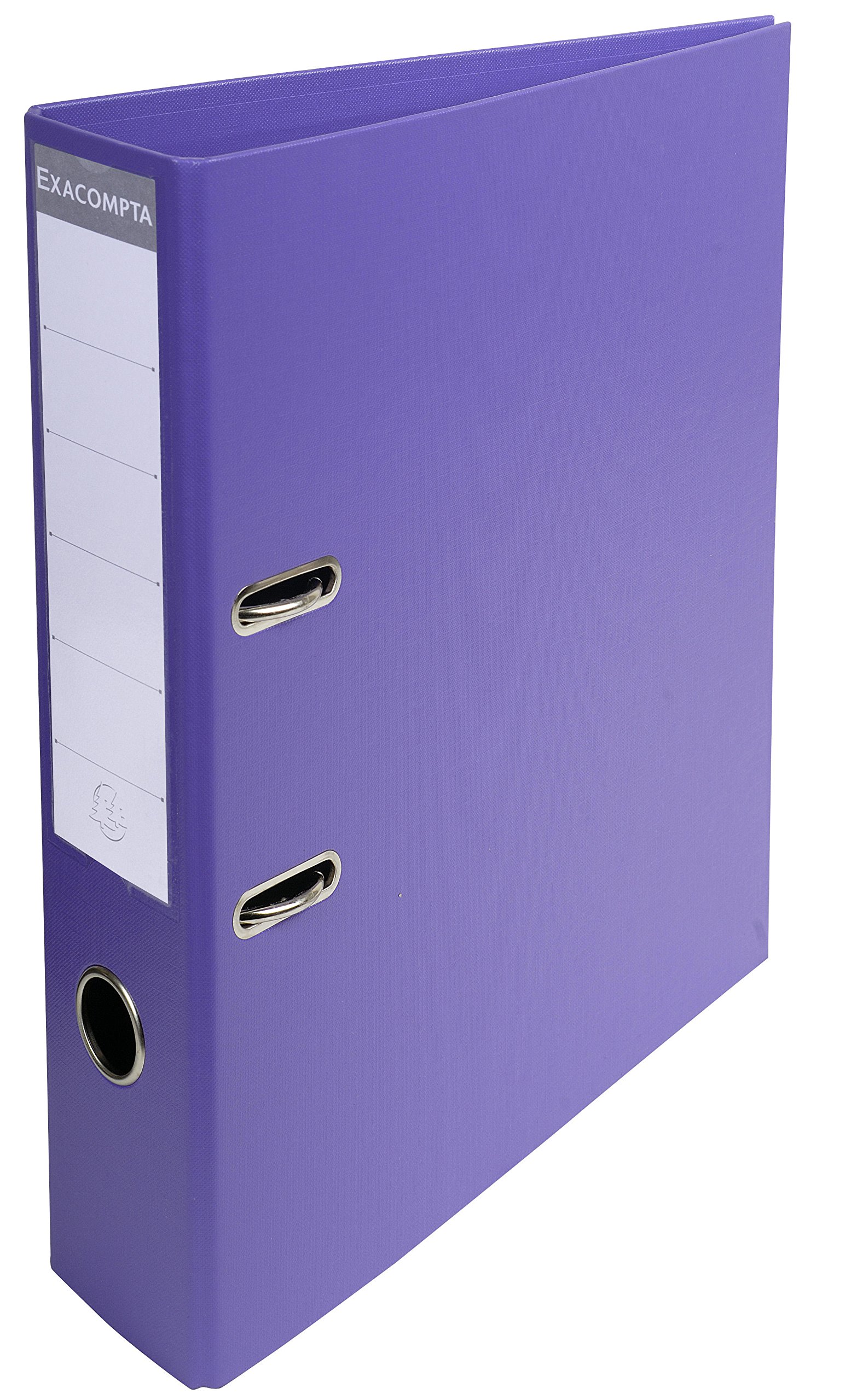 Exacompta - Ref 53757E - Prem'Touch PVC Lever Arch File - 320 x 290mm in Size, 2 Rings, Can Hold A4 Documents, 70mm Spine, 75mm Rings, FSC-Certified - Dark Purple Cover