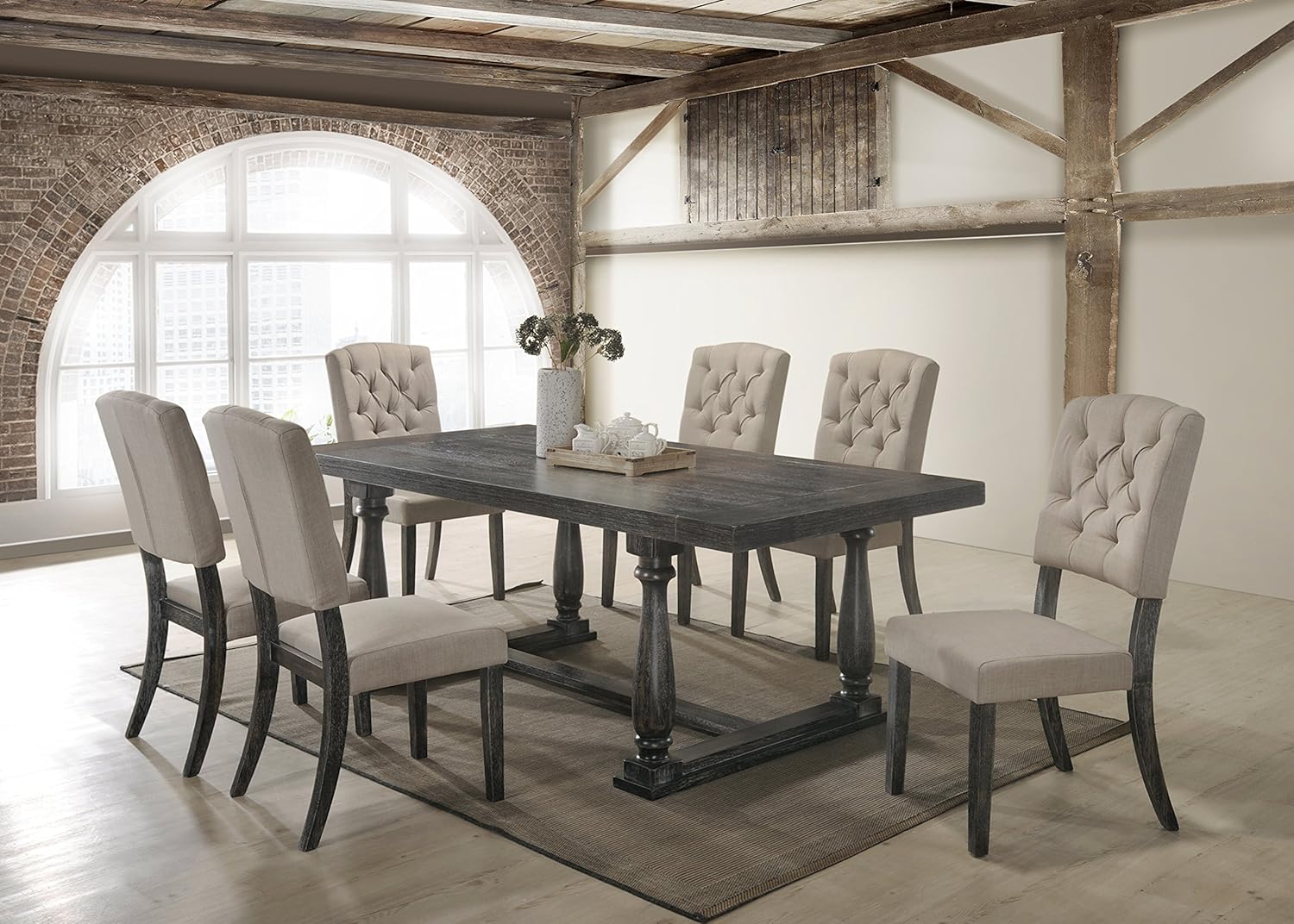 Amazoncom Best Master Furniture Katrina Katrina 7 Piece Dining