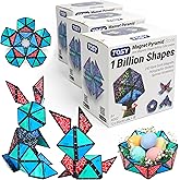 TOSY Magnet Pyramid Stone - 1 Cube Transforms into 1 Billion Shapes (Bunny, Egg Basket, Flowers, Heart), Easter Birthday Gift, 12 pcs, 243 Magnets, Holographic Design, Puzzle/STEM Toy, 3-Pack