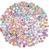 X Hot Popcorn 300Pcs Mini Resin Flower Charms Cabochons Flatback Mixed Colors Daisy Flower Resin Slime Charms for DIY Craft Scrapbooking Decor (300PCS)
