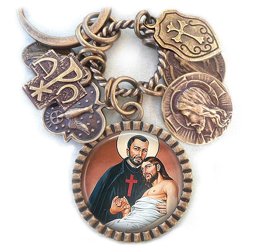 St. Camillus de Lellis Keychain, Necklace or Clip, Patron