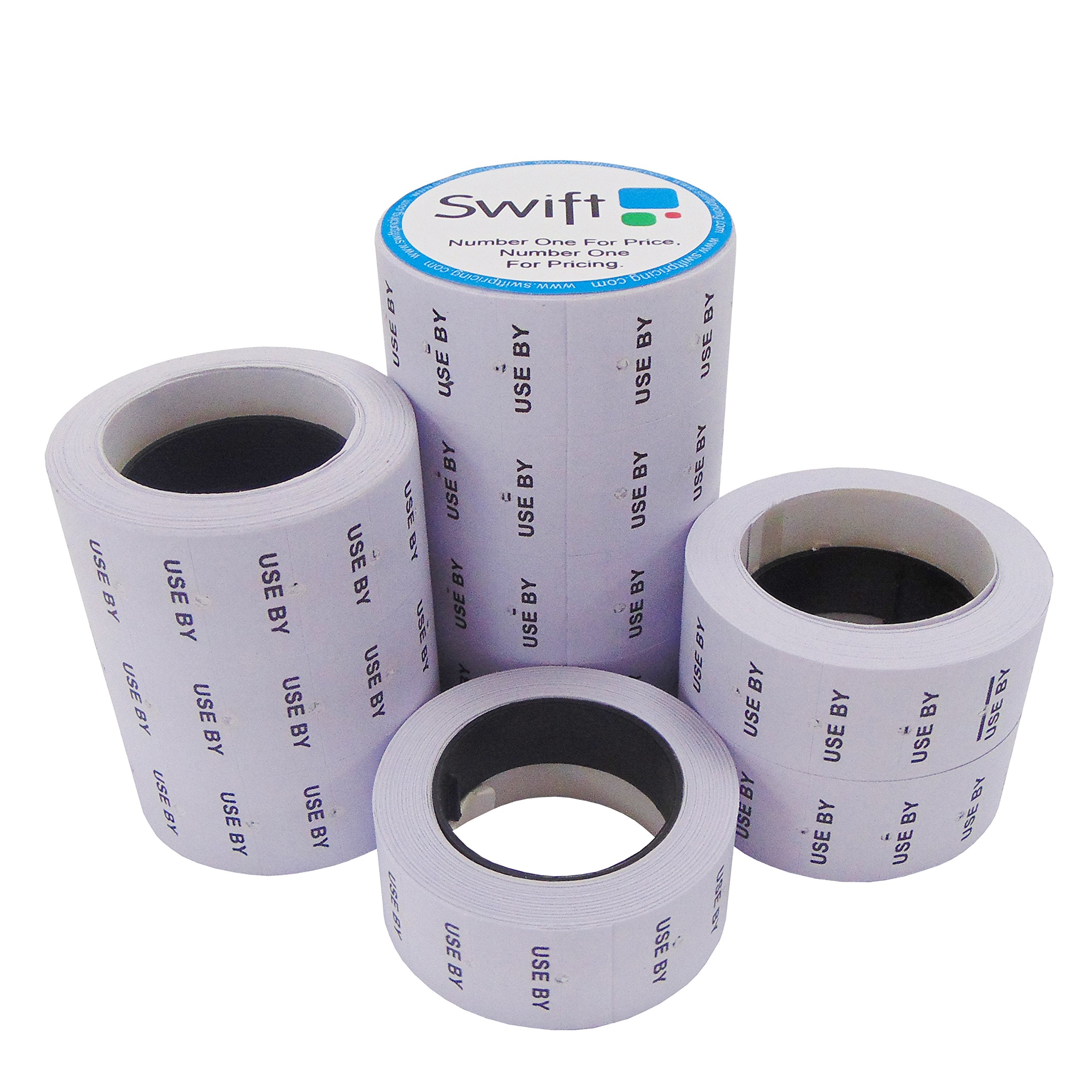 Swift 22 x 12 mm Price Gun Labels CT1 Use by 10 Rolls 5,000 Stickers Pricemarking Tags Fits Many Pricing Labellers