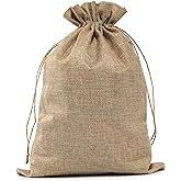 Tapleap Burlap Bags with Drawstring - 10Pcs 14x20 Sacks for Wrapping Valentine's Day Gifts, Birthday, Wedding, Party, Household Use, Dust Cover