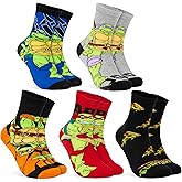 Get Trend Pack of 5 Boys Socks, Character Crew Socks Set, Colorful Fun Soft Breathable Daily Wear, Gifts for Boys