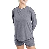 Hanes Womens Originals Tri-Blend Long-Sleeve T-Shirt, Crewneck Tee for Women, Relaxed Fit, Plus Sizes