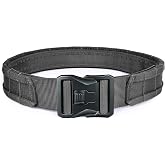 JIPIMON Battle Belt Molle Webbing 2" Duty Belts Law Enforcement | Military Grade, Tactical Belt, Newly Upgrade Quick Release Buckle