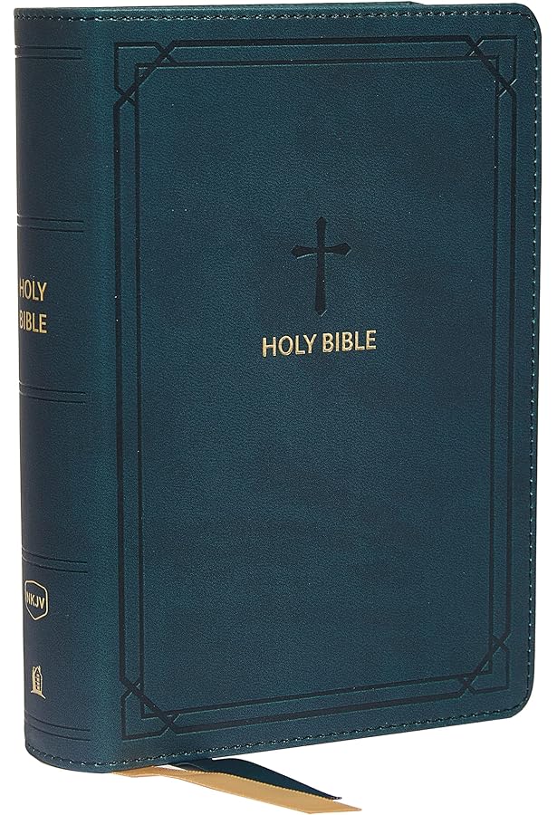 NKJV, Thinline Bible, Compact, Leathersoft, Black, Red Letter