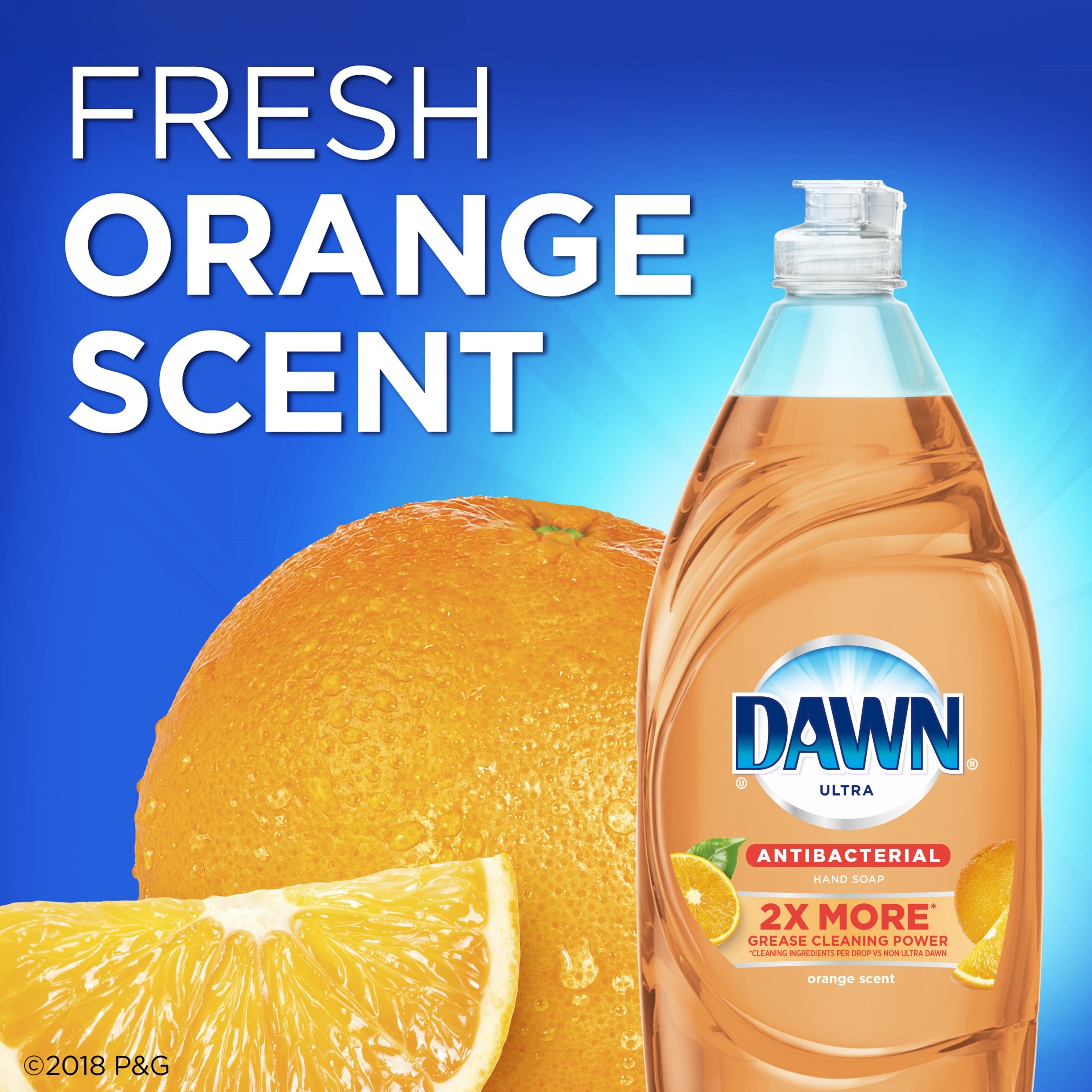 Dawn Ultra Antibacterial Hand Soap, Dishwashing Liquid Dish Soap Orange