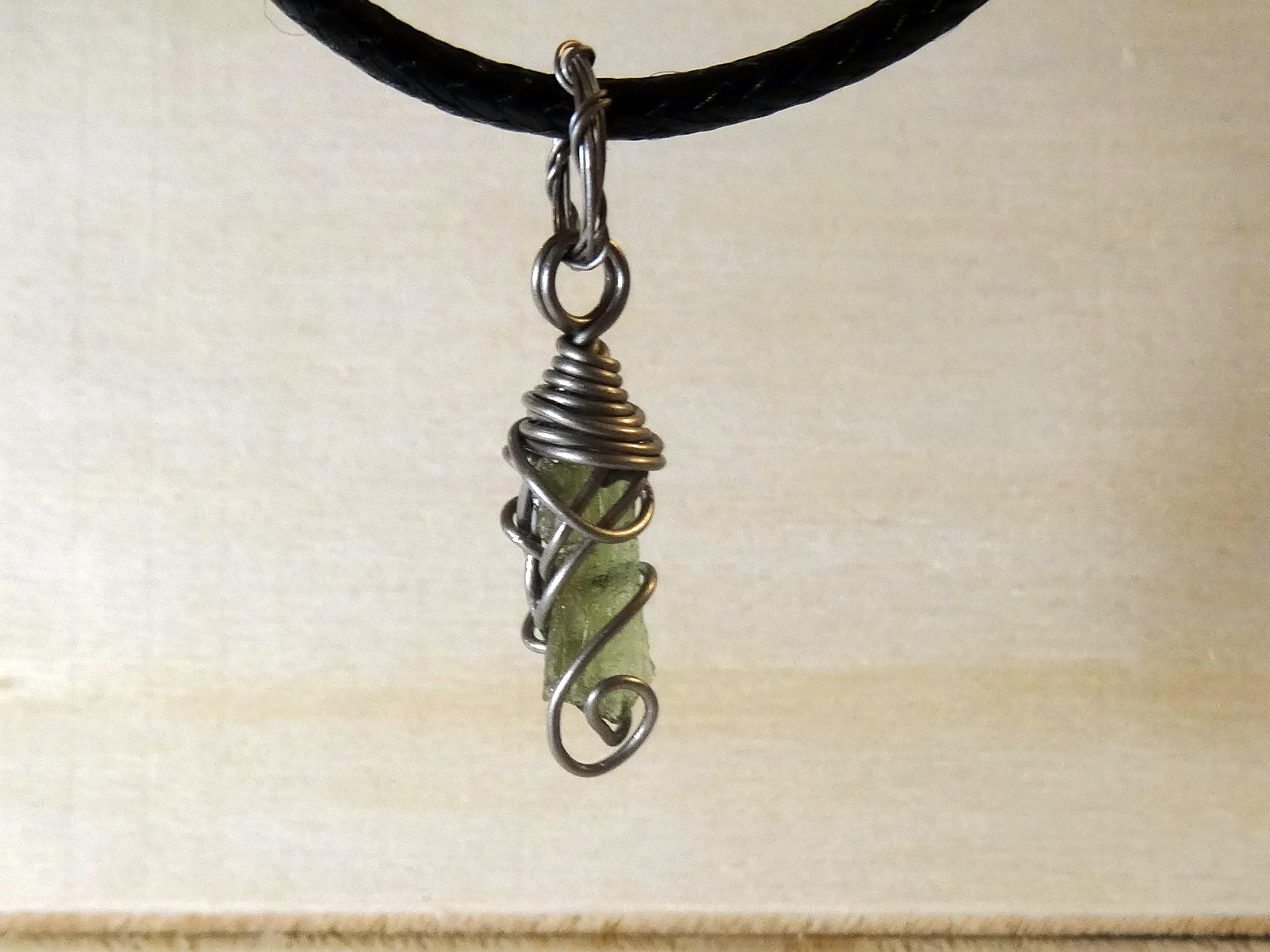 Titanim Moldavite Pendant, Genuine Moldavite, Czech Moldavite, Meteorite Jewelry, Green Tektite, Moldavite Necklace, Mothers Day Gift