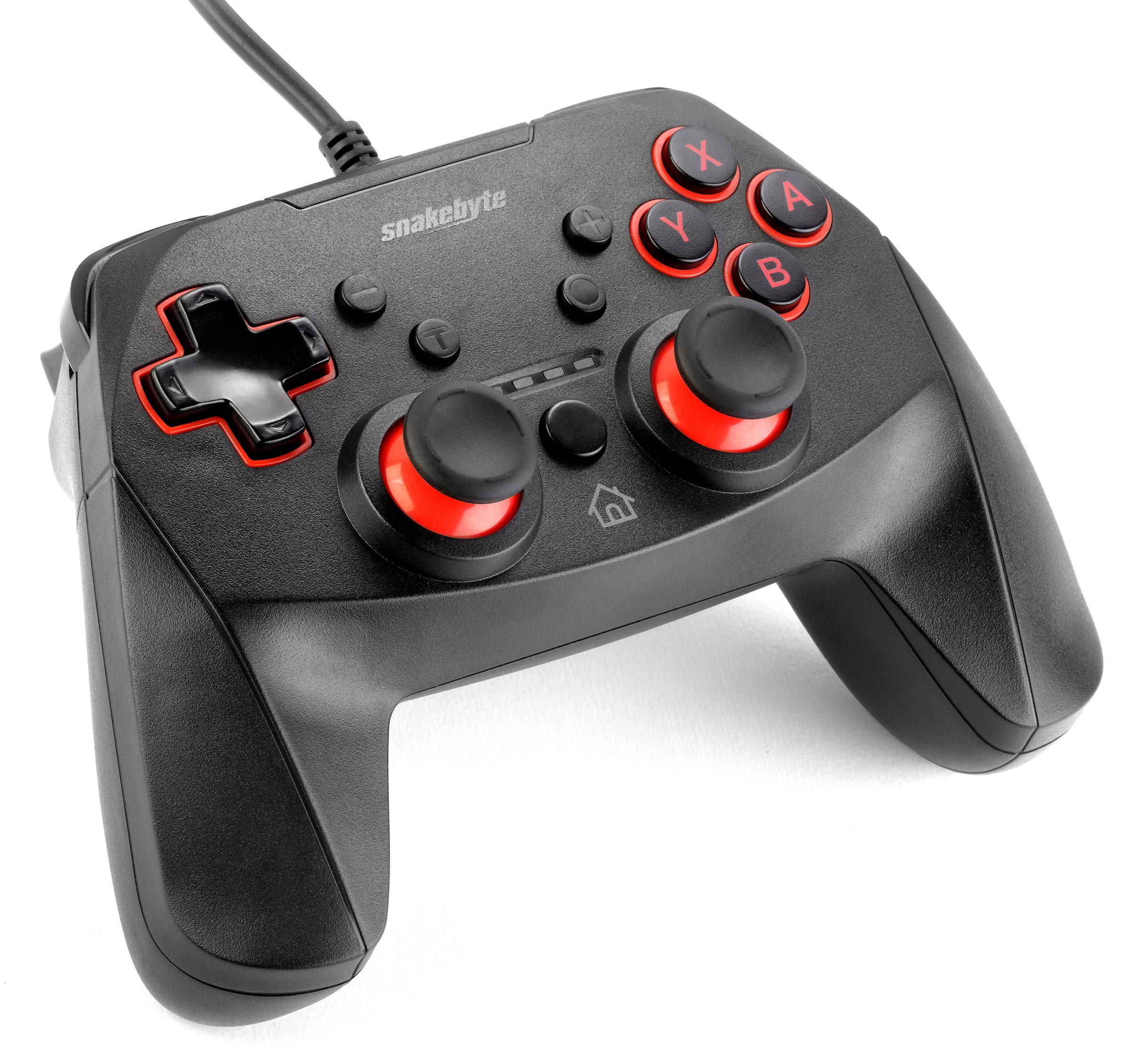 Snakebyte Wired Controller for Nintendo Switch & Switch Lite - Customizable Game Pad - Turbo Functions - NSW Game Pad S - Precision Joystick - Dual Vibration