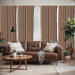 Ambesonne Striped Window Curtains Pack of