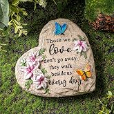 Jetec Memorial Stone Sympathy Gifts for Loss of Loved One, 6 in | Memorial Stepping Stone, Memorial Garden Stone, Those We Love Quote Engraved, Memorial Gifts for Outdoor and Table