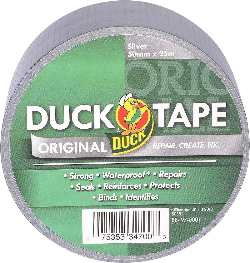 Duck Tape Original Silver 50mm x 25m High Strength Waterproof Repair Tape