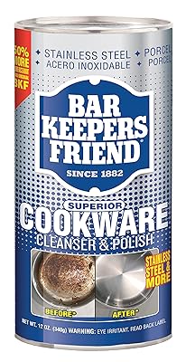 Nettoyant et poli pour ustensiles de cuisine de qualité supérieure Bar Keepers Friend