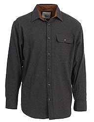 Gioberti Men's Brushed Solid Flannel Shirt with