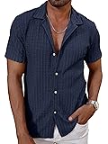HOTake Men's Summer Beach Shirts Short Sleeve Old