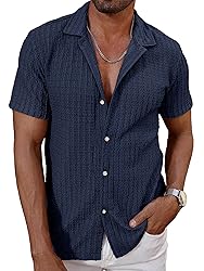 HOTake Men's Summer Beach Vacation Shirts Casual