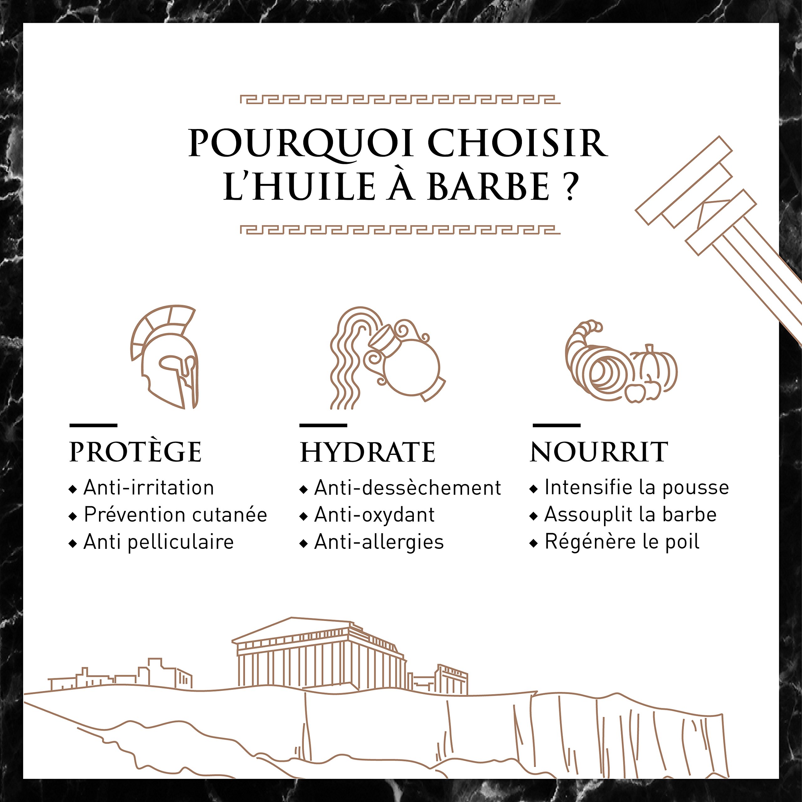 Il miglior balsamo Olio da Barba di altissima qualità completamente naturale per uomo OBH ® ● Crescita eroica della barba e cura perfetta direttamente dalla natura ● Prodotto in Francia