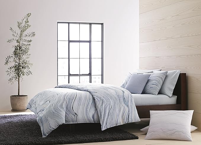 Amazon Com Calvin Klein Home Quartz Duvet Set King Fog 3 Piece