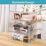 Vtopmart Set of 2 Stackable Storage Drawers Clear Acrylic Organiser view 3