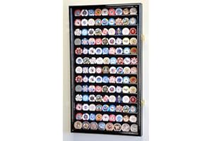 SFDISPLAY.COM,LLC. 117 L Casino Chip Coin Display Case Cabinet Chips Holder Wall Rack 98% UV Lockable, Black…