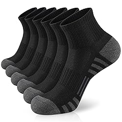 Airacker Athletic Quarter Socks with Cushion