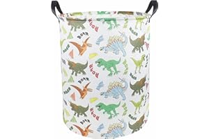 HKEC Dinosaur Laundry Basket,Kids Toys Storage Bin for Bedroom,Waterproof Baby Clothes Hamper with Handles,Nursery Hamper,Room Decor,Gift Baskets(Howling Dinosaur)