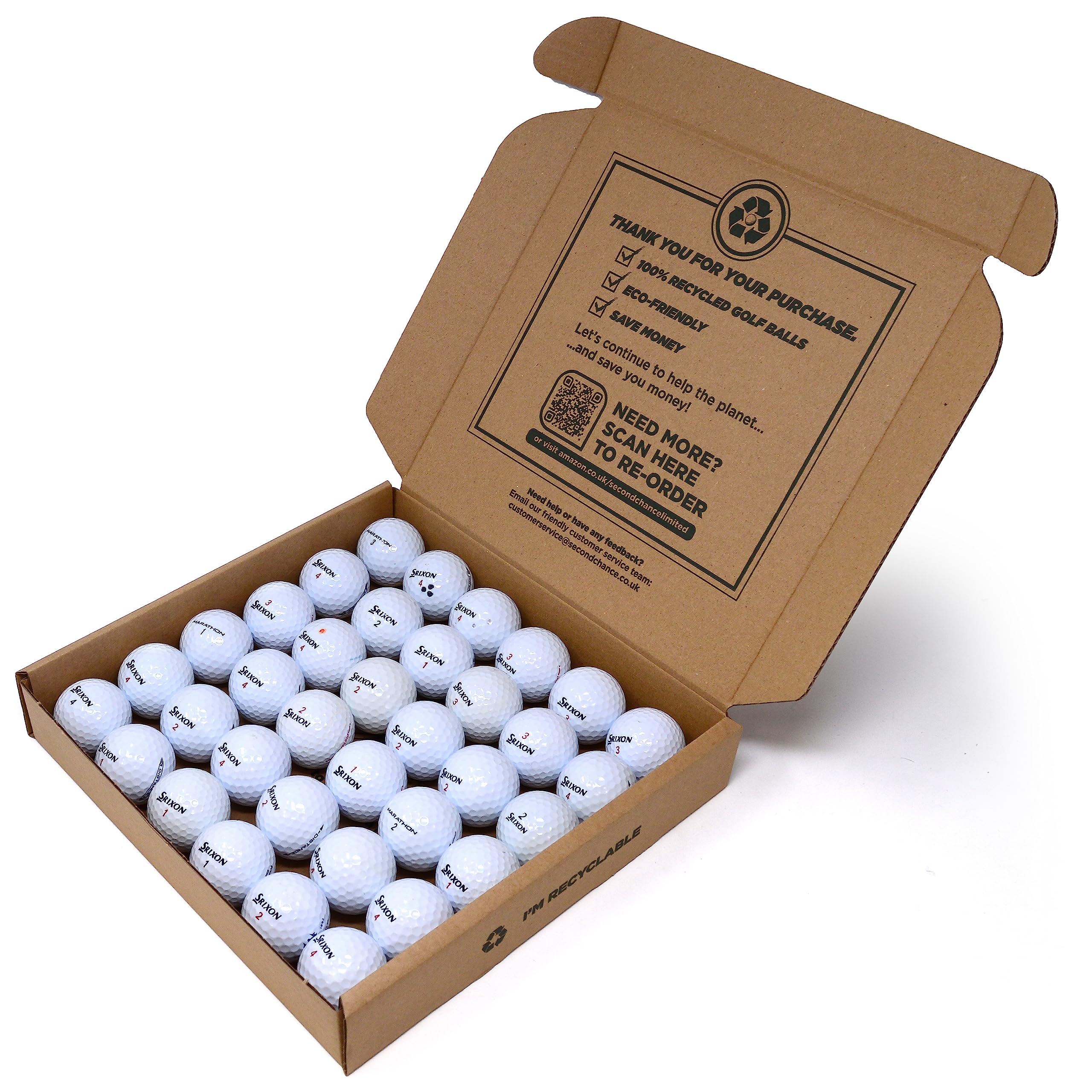 Second Chance 36 Srixon Mix Grade A Lake Golf Balls