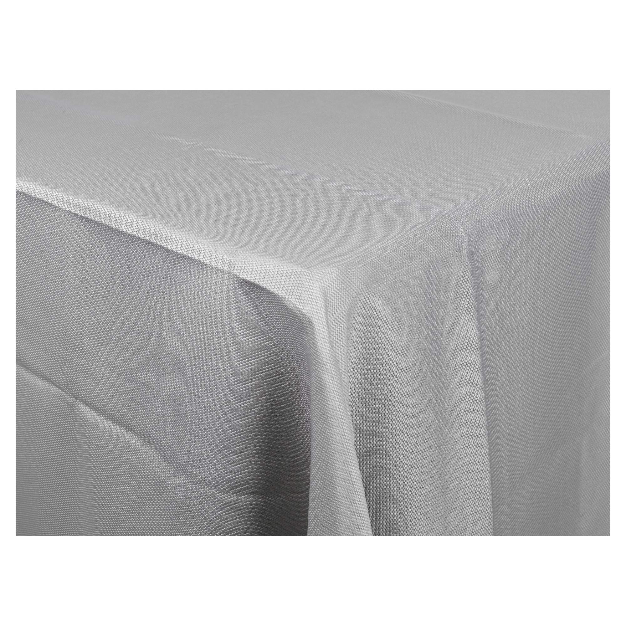 URBNLIVING Decorative Damask Rectangle Tablecloths Covers Oblong Tableware Dinning Table Cloth Décor (220 x 150cm, Grey Pinpoint Oxford Pattern)