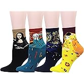 Wish Island Women's 4/5 Packs Animal Dress Cotton Crew Novelty Socks