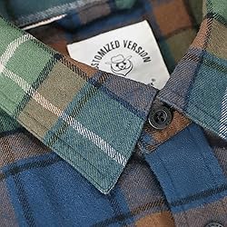 Dubinik®Mens Flannel Shirts Long Sleeve Flannel