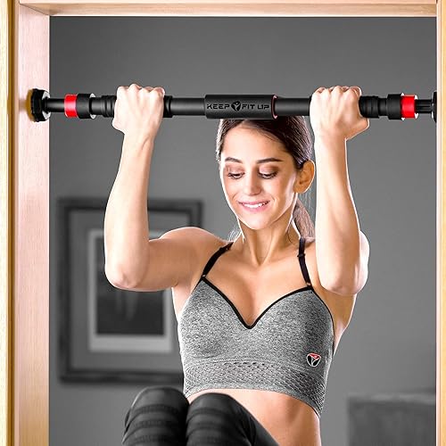 Adjustable Pull Up Bar for Doorway No Screws Setup Portable