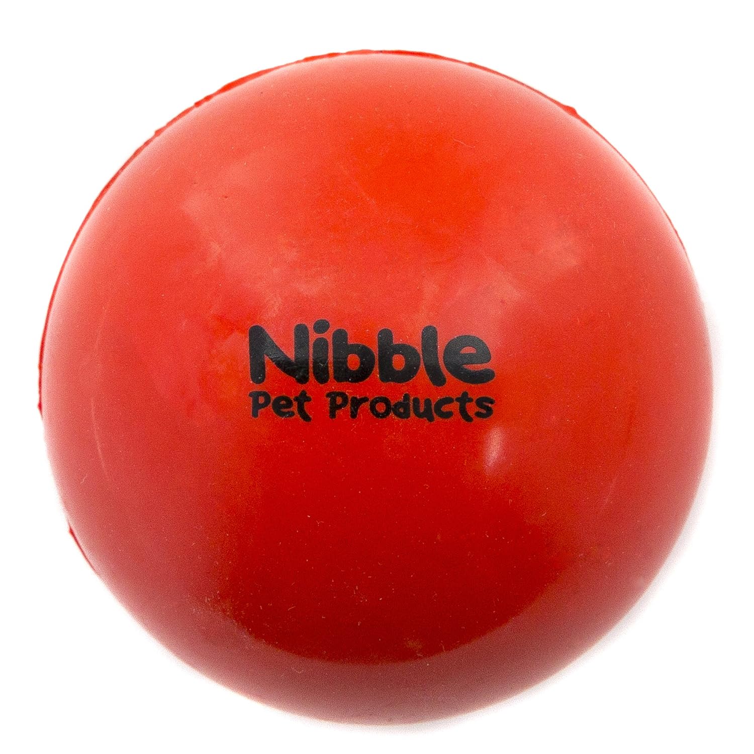 Durable, Solid Rubber Ball Dog Toy for Aggressive Chewers, Puppies (Red)
