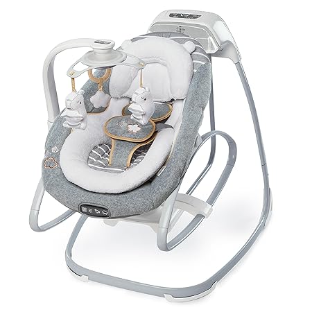 Ingenuity, 2 in 1 Babyschaukel und -wippe, Bella Teddy