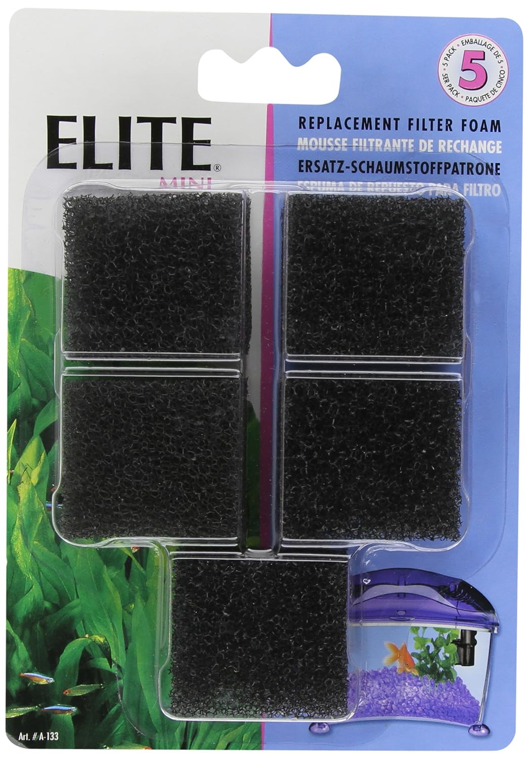 Hagen Replacement Foam Filter Pads Elite Mini Filter x5 Amazon.co.uk