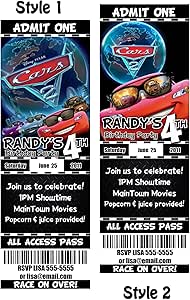 Amazon.com: Disney Cars 2 Custom Party Photo Invitation Tickets - You