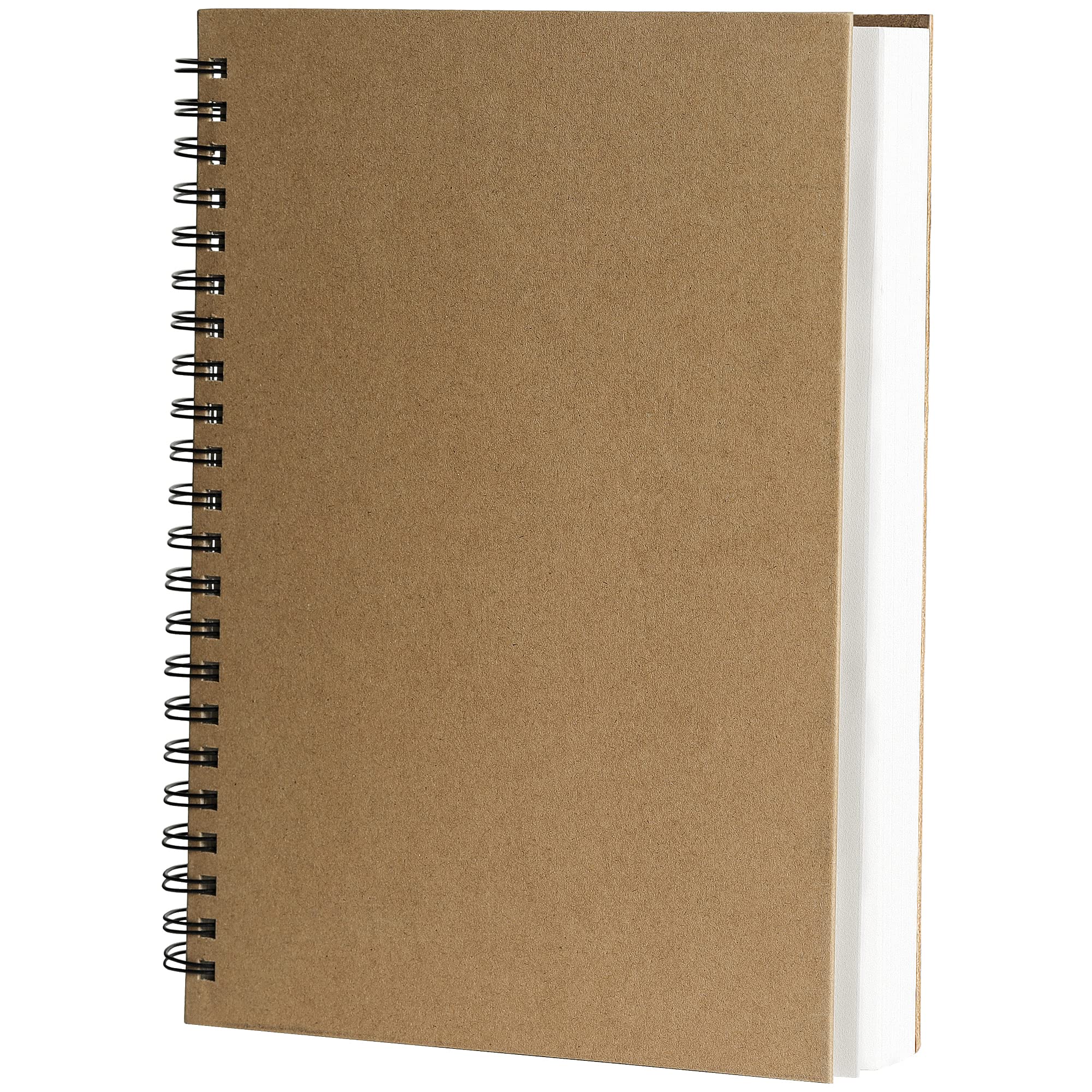 A4 Portrait Sketchbook, Spiral Bound Sketch Pad, 120Pages/60 Sheets Recycled Hard Cover Cartridge Paper White Drawing Artist Paper 160gsm DS03A401