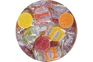 THE HAMPTON CANDY COMPANY SunkistFruit Gems, 1 Pound Bulk Bag, Fruit Gems, Soft Candy Individually Wrapped