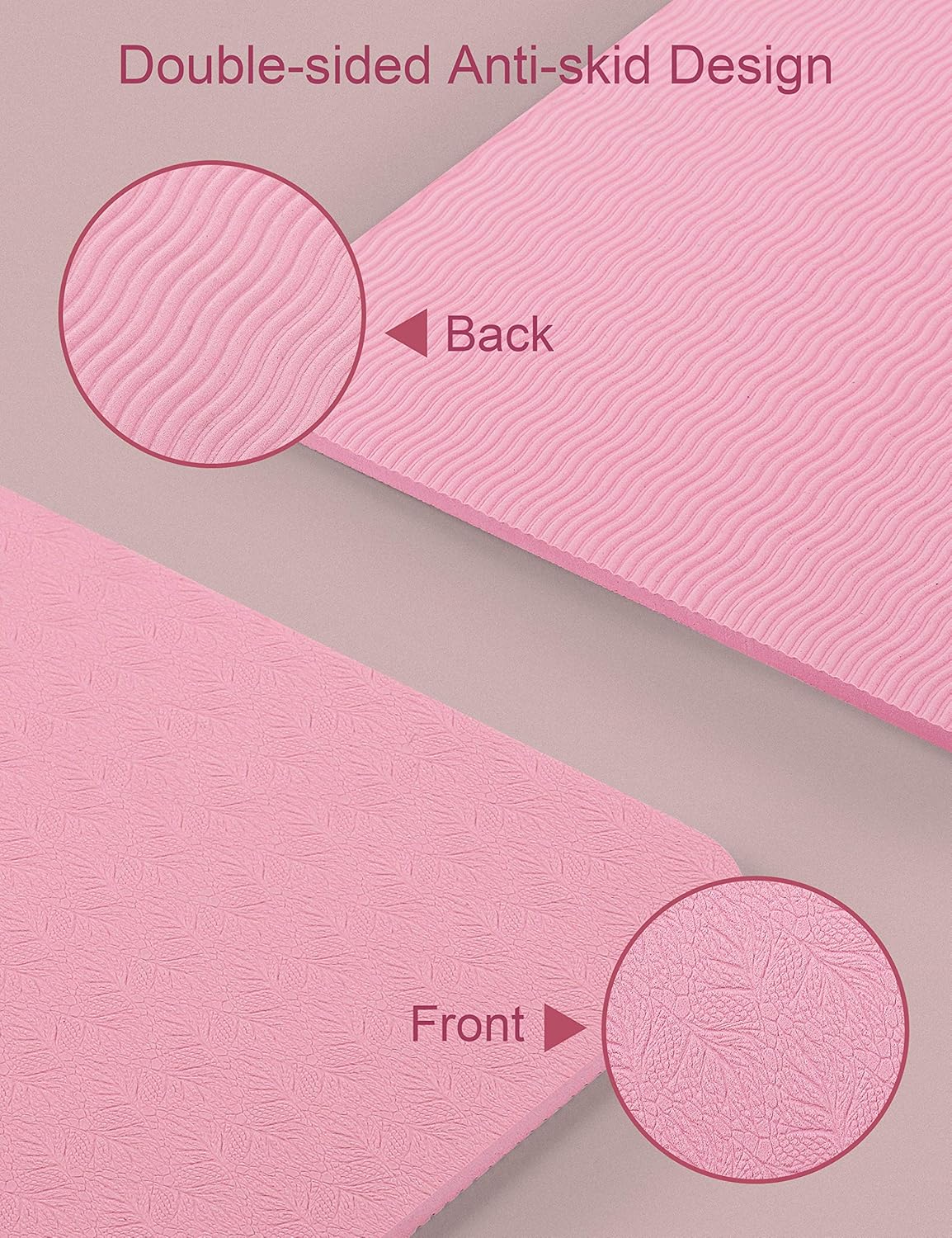 tobelife 1/4-Inch Thick Yoga Mat - Eco Friendly TPE with Carrying Strap, Non Slip Yoga Mat, 72x24 Inches for Pilates Fitness Floor Exercise Workouts Mat : Sports & Outdoors