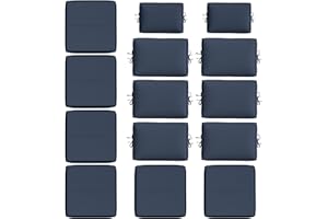 Kimunuk 14 Pcs Outdoor Cushion Slipcovers All-Weather Patio Cushion Covers, Replacement Waterproof with Zipper for Patio Furniture, Sectional Couch 3 Sizes, Covers Only