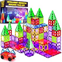 Amazon.com: Magnetic Tiles Building Blocks Toy - STEM Educational ...