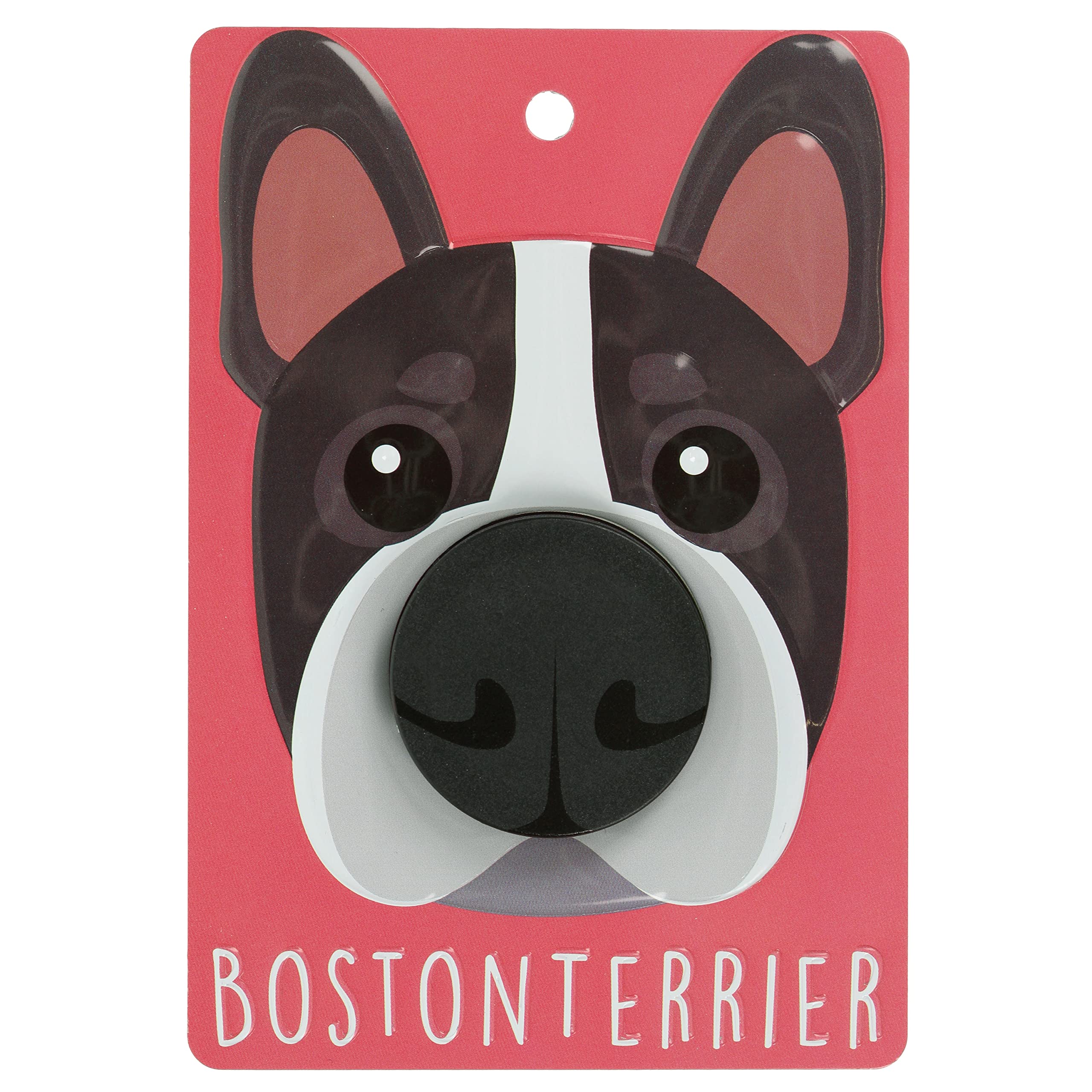 Pooch Pals Boston Terrier Dog Lead Holder Wall Mounted Plaque Pop-Out Hook Hanger
