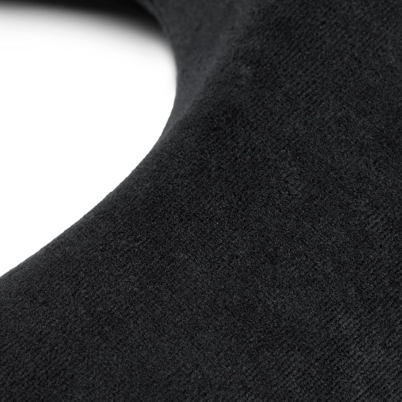 Halbkreisförmig Nackenkissen aus Memoryschaumstoff, Schwarz