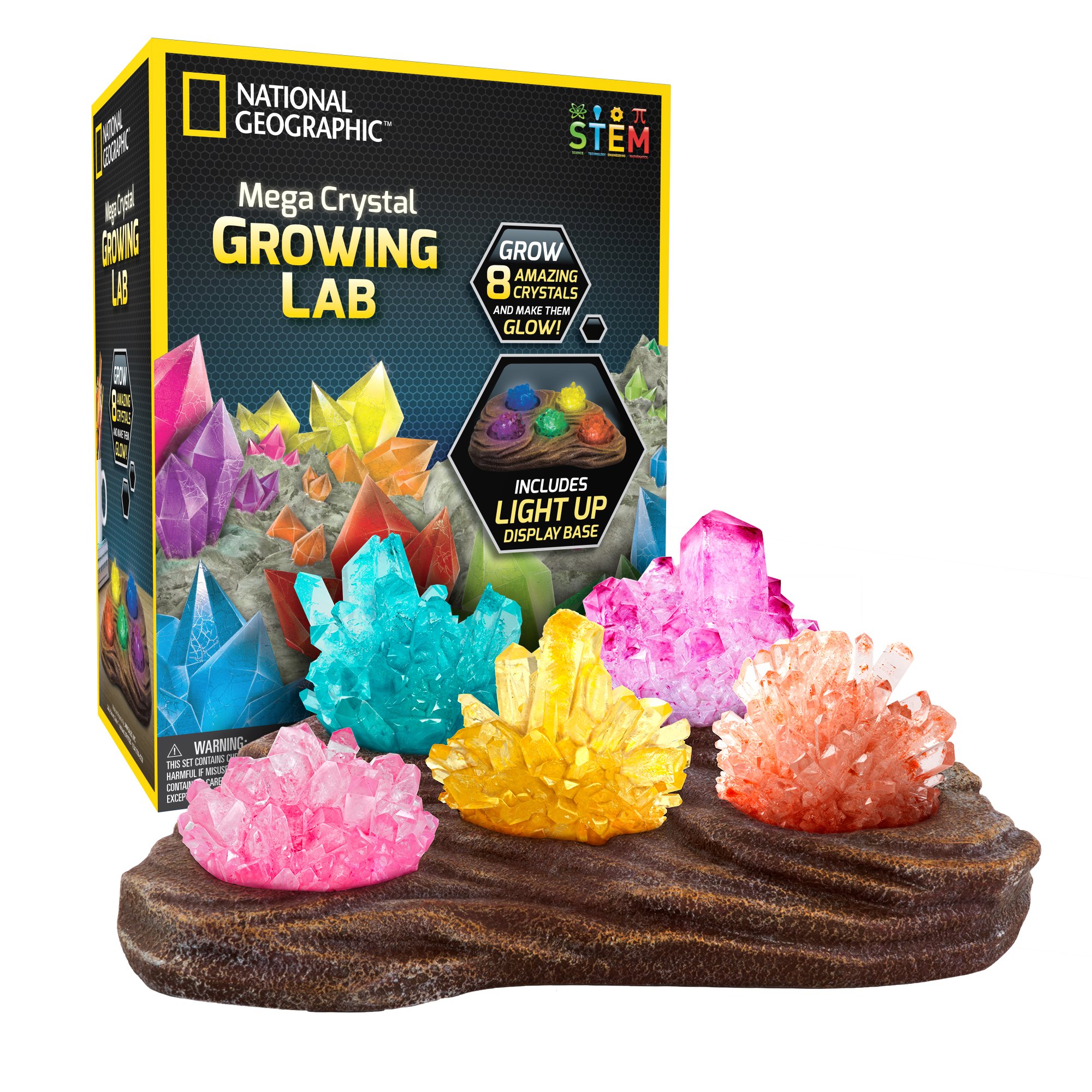 NATIONAL GEOGRAPHIC Mega Crystal Growing Lab 8 Vibrant Colored